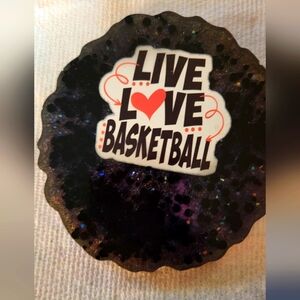 Resin Coaster handmade   purple/black new